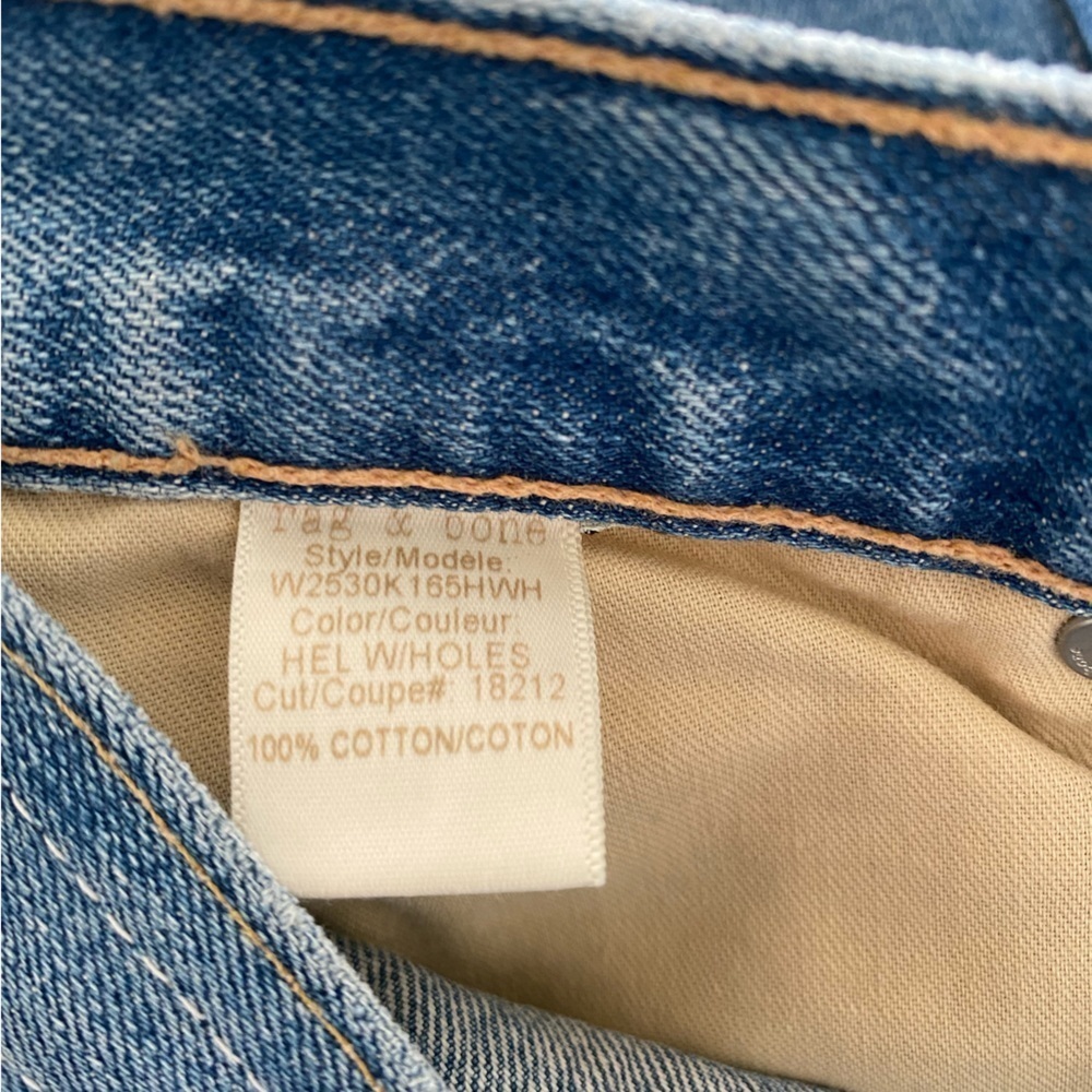 Rag & Bone Women's Boy Jean Hel w/ Holes NWT - Picture 8 of 9